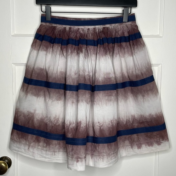 Anthropologie Dresses & Skirts - Anthropologie Edme & Esyllte Tie Dye Boho Ombré Skirt 100% Cotton Size 0